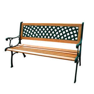 PANCA DA GIARDINO ROMBO - IN GHISA E LEGNO - 74 X 52 X 125 CM - GARDEN FRIEND 91688