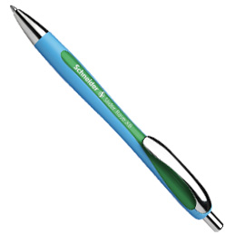 PENNA A SFERA A SCATTO SLIDER RAVE  - PUNTA XB  - VERDE - SCHNEIDER 70813