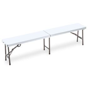 PANCA PIEGHEVOLE - IN HDPE - 44 X 30 X 183 CM - BIANCO - GARDEN FRIEND 91678