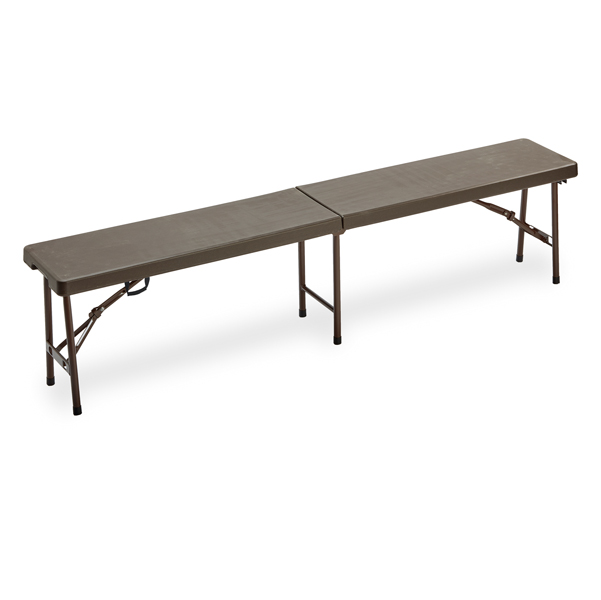 PANCA PIEGHEVOLE - IN HDPE - 44 X 30 X 183 CM - NOCE - GARDEN FRIEND 91679
