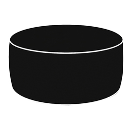 POUF OTTOMAN - 23 X 53 CM - NERO - KING COLLECTION 97213