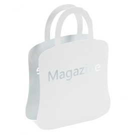 PORTARIVISTE - SHOPPER - ACCIAIO VERNICIATO - BIANCO - KING COLLECTION 94042