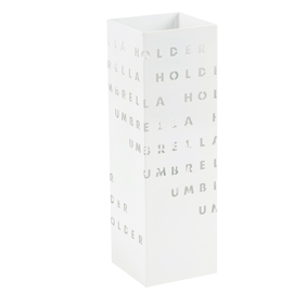 PORTAOMBRELLI - METALLO VERNICIATO - FANTASIA LETTERE - BIANCO - KING COLLECTION 94046