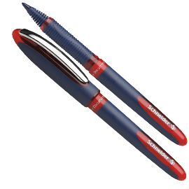 ROLLER ONE BUSINESS CON CAPPUCCIO  - TRATTO ULTRA SMOOTH 0,6MM - ROSSO - SCHNEIDER 77329