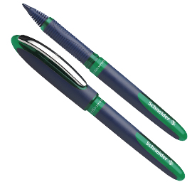 ROLLER ONE BUSINESS CON CAPPUCCIO  - TRATTO ULTRA SMOOTH 0,6MM - VERDE - SCHNEIDER 77331
