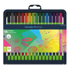 FINELINER LINE-UP - PUNTA 0,4MM -  COLORI ASSORTITI - SCHNEIDER - ASTUCCIO 16 PEZZI 79976