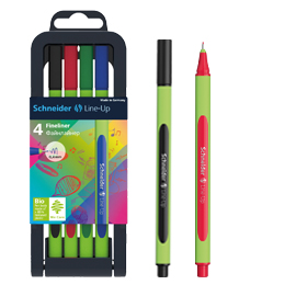 FINELINER LINE-UP - PUNTA 0,4MM - COLORI ASSORTITI - SCHNEIDER - ASTUCCIO 4 COLORI 79977