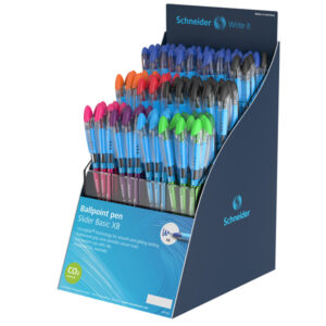 PENNA SFERA SLIDER BASIC XB - COLORI ASSORTITI - SCHNEIDER - EXPO 80 PEZZI 90625
