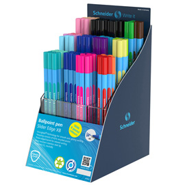 PENNE A SFERA SLIDER EDGE XB - COLORI STANDARD E PASTEL - SCHNEIDER - EXPO 120 PEZZI 90624