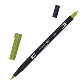 PENNARELLO DUAL BRUSH 158 - DARK OLIVE - TOMBOW 100036