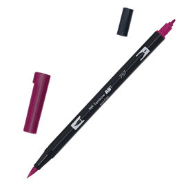 PENNARELLO DUAL BRUSH 757 - PORT RED - TOMBOW 100047
