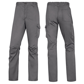 PANTALONE DA LAVORO PANOSTRPA - SARGIA-POLIESTERE-COTONE-ELASTAN - TAGLIA XXL - GRIGIO-NERO - DELTAPLUS 86191