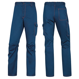 PANTALONE DA LAVORO PANOSTRPA - SARGIA-POLIESTERE-COTONE-ELASTAN - TAGLIA L - BLU-ARANCIO - DELTAPLUS 86185