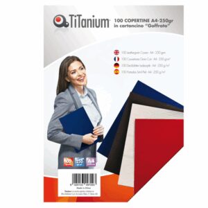 COPERTINE RILEGATURA - A4 - 150 MICRON - PVC - NEUTRO TRASPARENTE - TITANIUM - SCATOLA 100 PEZZI 68562