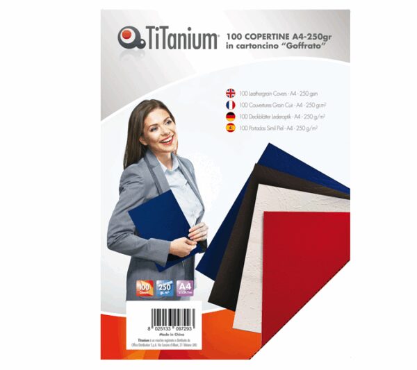 COPERTINE RILEGATURA - A4 - 150 MICRON - PVC - NEUTRO TRASPARENTE - TITANIUM - SCATOLA 100 PEZZI 68562