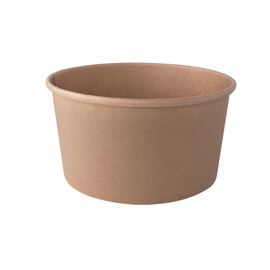 INSALATIERA TONDA MONOUSO - 1000 ML - CARTONCINO - AVANA - SIGNOR BIO - CONF. 50 PEZZI 96724