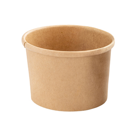 BOWL PER ZUPPE MONOUSO - 360 ML - CARTONCINO - AVANA - SIGNOR BIO - CONF. 25 PEZZI 100114