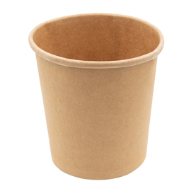 BOWL PER ZUPPE MONOUSO - 480 ML - CARTONCINO - AVANA - SIGNOR BIO - CONF. 25 PEZZI 100115