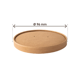 COPERCHIO PER BOWL PORTAZUPPE MONOUSO - DA 180 A 480 ML - AVANA - SIGNOR BIO - CONF. 25 PEZZI 100119