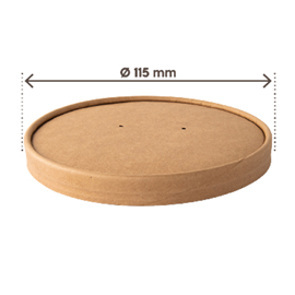 COPERCHIO PER BOWL PORTAZUPPE MONOUSO - DA 780 ML  - AVANA - SIGNOR BIO - CONF. 25 PEZZI 100120