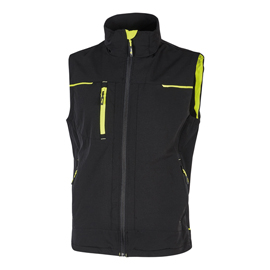 GILET DONNA SATURN LADY - TAGLIA L - NERO/GIALLO - U-POWER 98077
