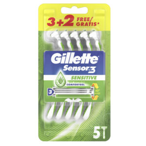 GILLETTE SENSOR 3 SENSITIVE - CONFEZIONE USAGETTA 3+2 PZ 88024