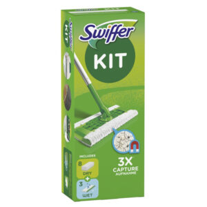 SWIFFER DRY STARTER KIT COMPLETO (8 PANNI + 3 PANNI WET) - SWIFFER 92221