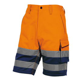 BERMUDA DA LAVORO PHBE2 - ALTA VISIBILITA' - PANOSTYLE - TG. M - ARANCIO FLUO - DELTAPLUS 92279