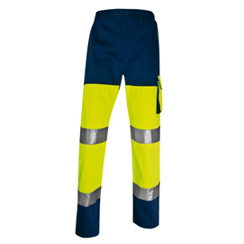 PANTALONE ALTA VISIBILITA' PHPA2 - SARGIA-POLIESTERE-COTONE - TAGLIA M - GIALLO FLUO - DELTAPLUS 86039