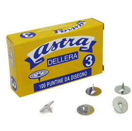 PUNTINE ASTRA N.3 - ACCIAIO LUCIDO - LEONE - CONF. 100 PEZZI 44690
