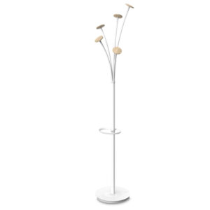APPENDIABITI FESTIVAL BC - 5 POSTI - 175 CM - BIANCO - LEGNO CHIARO - ALBA 92515