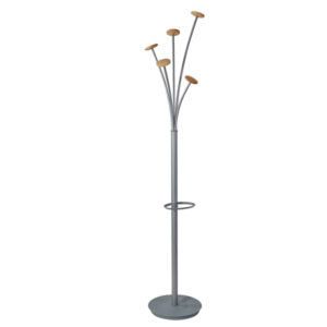 APPENDIABITI FESTIVAL M - 5 POSTI - 175 CM - GRIGIO - LEGNO CHIARO - ALBA 92514