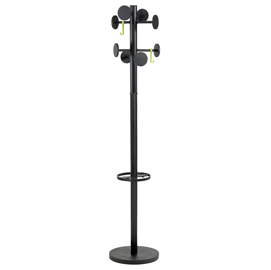 APPENDIABITI STAND3 - 8 POSTI - 175X37 CM - NERO - ALBA 71270