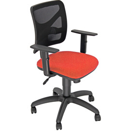 SEDIA OPERATIVA PENTAGON Y10 PNBE - CON BRACCIOLI REGOLABILI - ROSSO/NERO - UNISIT 80085