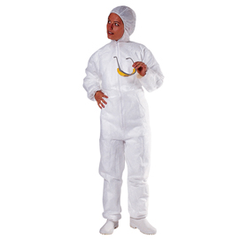 TUTA CON CAPPUCCIO - MONOUSO - PPL NON TESSUTO - TAGLIA XL - BIANCO - DELTAPLUS 73766