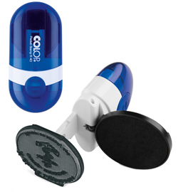 TIMBRO POCKET STAMP R40 - DIAMETRO 40 MM - 5 RIGHE - AUTOINCHIOSTRANTE - BLU - COLOP 48006