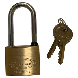 LUCCHETTO AD ARCO LUNGO - 30 MM - ACCIAIO CROMATO - METALPLUS 96785