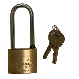 LUCCHETTO AD ARCO LUNGO - 40 MM - ACCIAIO CROMATO - METALPLUS 96786
