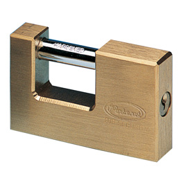LUCCHETTO CORAZZATO PER SARACINESCA - OTTONE MASSICCIO - 7,7X5X1,6CM - ORO - METALPLUS 84629