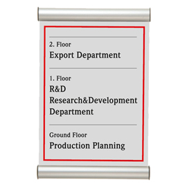 PORTA TARGA APPENDIBILE DOOR SIGN - A4 - 21 X 30 CM - TECNOSTYL 99661