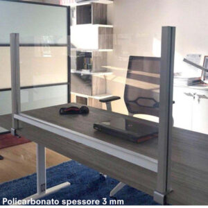 SCHERMO PROTETTIVO DA SCRIVANIA - CON MORSETTO IN ALLUMINIO - 60X82 CM -  STUDIO T 90447