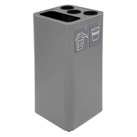 CONTENITORE PER RACCOLTA DIFFERENZIATA - CON DIVISIORIO BICCHIERI - 50 L - GRIGIO - STILCASA 102109