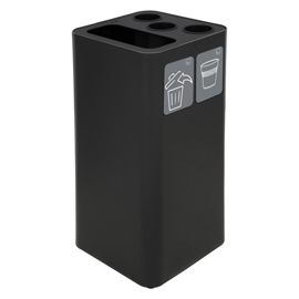 CONTENITORE PER RACCOLTA DIFFERENZIATA - CON DIVISIORIO BICCHIERI - 50 L - NERO - STILCASA 102110