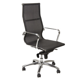 POLTRONA DIREZIONALE POLLUX SPACE PXP - IN RETE - CON RUOTE E BRACCIOLI - NERO - UNISIT 73949