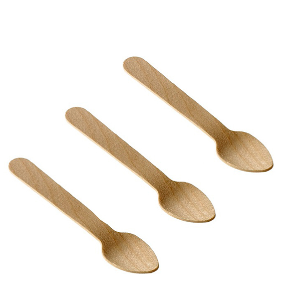 CUCCHIAINI IN LEGNO - 9,5 CM - LEONE - CONF. 48 PEZZI 90283