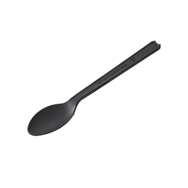 CUCCHIAINO MONOUSO IN CPLA - 12,5 CM - NERO - LEONE - CONF. 50 PEZZI 101409