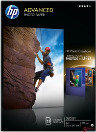 HP - CARTA FOTOGRAFICA LUCIDA HP ADVANCED PHOTO PAPER-25 FOGLI/A4/210 X 297 MM - Q5456A HPQ5456A