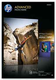 HP - CONFEZIONE DA 20 FOGLI CARTA FOTOGRAFICA LUCIDA A3/297 X 420 MM HP ADVANCED - Q8697A HPQ8697A