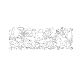 ROTOLO CREATIVO ADESIVO - TEMA FATTORIA - 30X400CM - INFO 85888