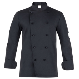 GIACCA DA CUOCO ADRIANO - A MANICA LUNGA - TAGLIA M - NERO - GIBLOR'S 96633